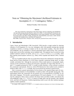 Obtaining the Maximum Likelihood Estimates in