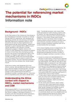 The potential for referencing market mechanisms in