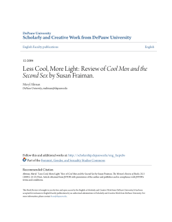 Less Cool, More Light: Review of Cool Men and the Second Sex by