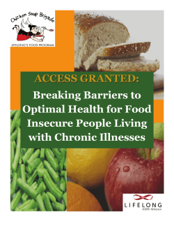 Breaking Barriers to Optimal Health for Food Insecure People Living