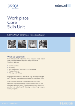 Work place Core Skills Unit