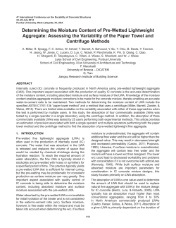 Determining the Moisture Content of Pre-Wetted - Purdue e-Pubs