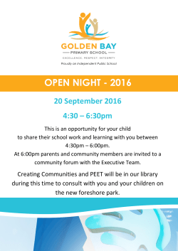 open night - 2016 - Golden Bay Primary School