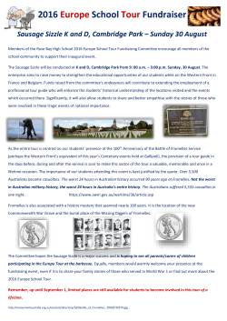 Sausage Sizzle K and D, Cambridge Park