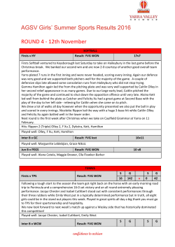 ROUND 4 - 12th November