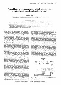 Optical heterodyne spectroscopy with frequency