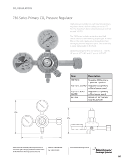 730-Series Primary CO2 Pressure Regulator