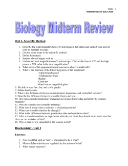 Midterm Review 2013-2014