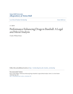 Performance Enhancing Drugs in Baseball