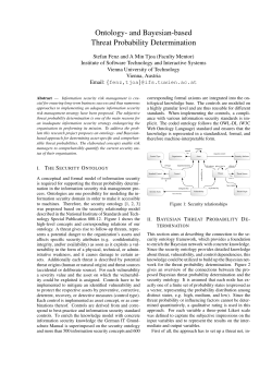 Ontology- and Bayesian-based Threat Probability Determination