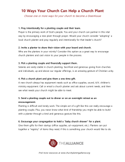 10 Ways Your Church Can Help a Church Plant