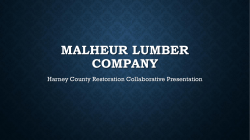 Malheur Lumber Company - High Desert Partnership