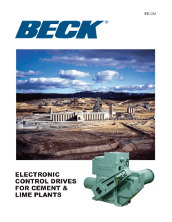 electronic control drives for cement lime plants