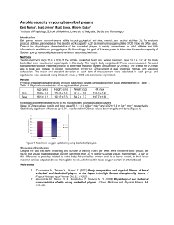 Aerobic capacity in young basketball players