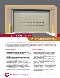 high speed/high cycle doors 524