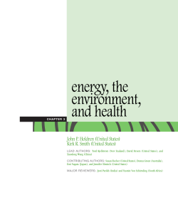 Chapter 3 - Energy, The Environment, and Health