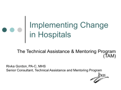 Implementing Change in Hospitals