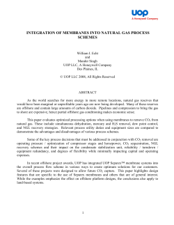 integration of membranes into natural gas process