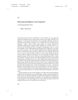 Cognition and Intelligence: Identifying the Mechanisms of the Mind