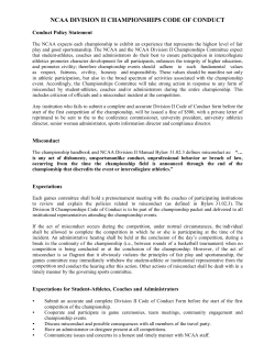 ncaa division ii championships code of conduct