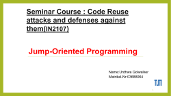 Jump-oriented programming