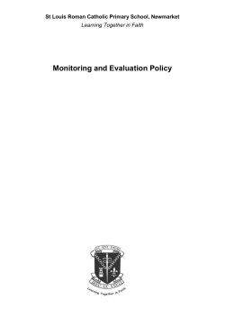 Monitoring and evaluation framework