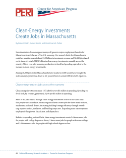 Clean-Energy Investments Create Jobs in Massachusetts