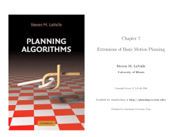 Chapter 7 Extensions of Basic Motion Planning