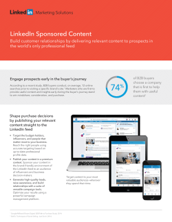 Sponsored Content - LinkedIn Business Solutions