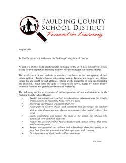 Sportsmanship Letter