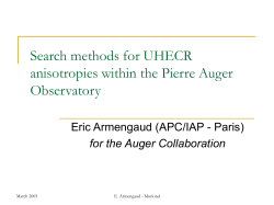 Search for UHECR anisotropies within Auger
