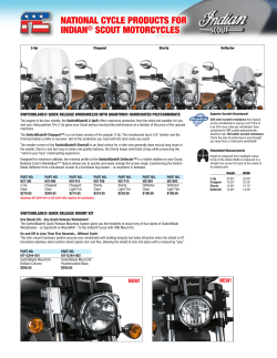 National Cycle Product Brochure for the Indian&reg; Scout
