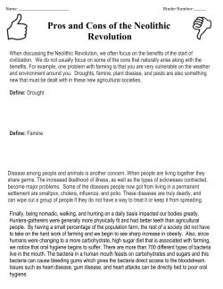 Pros and Cons of the Neolithic Revolution