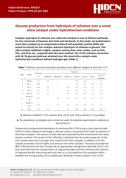 Glucose production from hydrolysis of cellulose