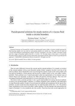 Pseudospectral solutions for steady motion of a viscous fluid inside