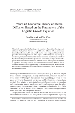 Toward an Economic Theory of Media Diffusion Based on the