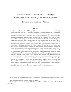Random Risk Aversion and Liquidity: a Model of Asset Pricing and