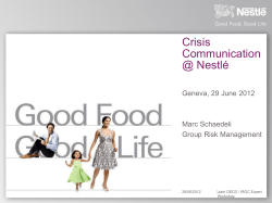Social media @ Nestl&eacute;
