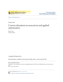 Convex relaxations in nonconvex and applied optimization