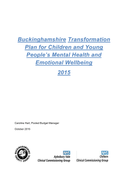 Buckinghamshire CAMHS Service Model