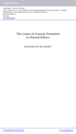 The Limits of Concept Formation i - Beck-Shop