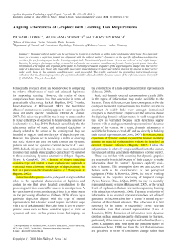 Aligning affordances of graphics with learning task