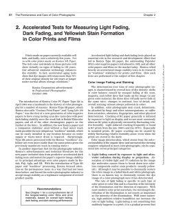 2. Accelerated Tests for Measuring Light Fading, Dark Fading, and