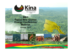 BBY Papua New Guinea Energy Conference