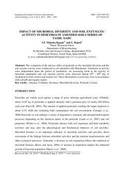 impact of microbial diversity and soil enzymatic activity in dimethoate