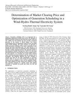 Determination of Market Clearing Price and