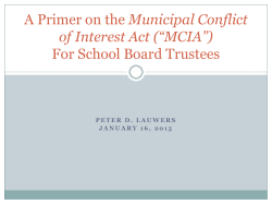 For School Board Trustees - Ontario Catholic School Trustees
