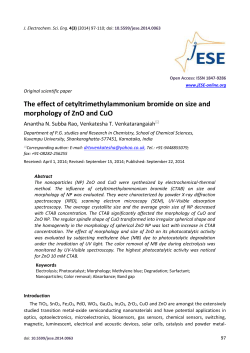 The effect of cetyltrimethylammonium bromide on size and