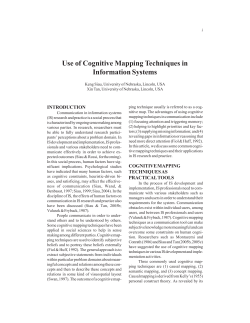 Use of Cognitive Mapping Techniques in