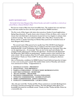 May 14th Newsletter - Catholic School, St. Margaret Mary School